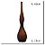 VASO DECOR VIDRO MARROM FOSCO 45CMX11CM FLORARTE - Imagem 2