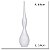 VASO DECOR VIDRO TRANSPARENTE FOSCO 64CMX14CM FLORARTE - Imagem 3