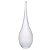 VASO DECOR VIDRO TRANSPARENTE FOSCO 50CMX15,5CM FLORARTE - Imagem 1