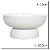 VASO DECOR CERAMICA BRANCO 13CMX26,5CM FLORARTE - Imagem 3