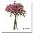BUQUE HORTENSIA PERMANENTE C/ FITA ROSA  ANTIGO OUTONO 26CM - Imagem 3