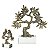 ESCULTURA  DE ARVORE POLIRESINA DOURADO 24X8X26CM FLORARTE - Imagem 3