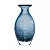 VASO DE VIDRO ITALY AZUL COM CIRCULOS 20CM WOLFF - Imagem 2