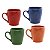 CONJ 04 CANECAS DE CERAMICA COLORIDA FRANKFURT 295ML WOLFF - Imagem 1