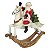 ESCULTURA PAPAI NOEL NO CAVALO DE BALAÇO RESINA FLORARTE - Imagem 1