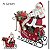 ESCULTURA PAPAI NOEL C TRENO EM METAL DE 32,5CM FLORARTE - Imagem 3