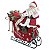 ESCULTURA PAPAI NOEL C TRENO EM METAL DE 32,5CM FLORARTE - Imagem 1