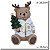 ESCULTURA URSO NATALINO EM RESINA C CASACO BRANCO 29,5CM - Imagem 3
