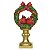ESCULTURA RESINA NATALINA GUIRLANDA CARDEAL VERMELHO 30CM - Imagem 1