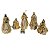 PRESEPIO NATALINO EM RESINA COM 6 PÇS DOURADO CHAMPANHE 40cm - Imagem 1