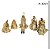 PRESEPIO NATALINO EM RESINA 6 PÇS DOURADO CHAMPANHE 30CM - Imagem 3