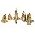 PRESEPIO NATALINO EM RESINA 6 PÇS DOURADO CHAMPANHE 30CM - Imagem 1