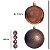BOLAS NATALINAS MARROM NO TUBO MISTAS C/4 UND 10CM FLORARTE - Imagem 4