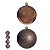 BOLAS NATALINAS MARROM NO TUBO MISTAS C/4 UND 10CM FLORARTE - Imagem 1