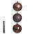 BOLAS NATALINAS MARROM NO TUBO MISTAS C/6 UND 8CM FLORARTE - Imagem 4