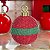 BOLA NATALINA EM RESINA VERMELHO E VERDE 1PÇ 18X14X14CM - Imagem 2