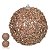 BOLA DECORADA NATAL NO PVC C/2 UND CHAMPANHE 10CM FLORARTE - Imagem 1