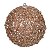 BOLA DECORADA NATAL NO PVC C/2 UND CHAMPANHE 10CM FLORARTE - Imagem 2