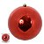 BOLA METALICA NATALINA 1PÇ VERMELHO 15CM FLORARTE - Imagem 4