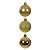 BOLA DOURADAS MISTAS NO TUBO C/4 UND 10CM FLORARTE - Imagem 2