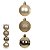 BOLAS CHAMPANHE MISTAS NO TUBO C/4 UND 10CM FLORARTE - Imagem 1