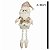 BONECO NATAL PAPAI NOEL SENTADO CHAMPANHE 38CM FLORARTE - Imagem 3