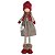 BONECO NATAL MENINA SUZI EM PE MAR E VERM 45CM FLORARTE - Imagem 1