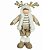 BONECO NATAL MENINO JOHN EM PE BEGE E MARROM 34CM FLORARTE - Imagem 1
