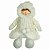 BONECO NATALINO AGASALHADO SENTADO BRANCO 18CM FLORARTE - Imagem 1