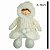 BONECO NATALINO AGASALHADO SENTADO BRANCO 18CM FLORARTE - Imagem 3