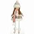 BONECO NATALINA MENINA OLIVIA SENTADO ROS E BR 43CM FLORARTE - Imagem 1