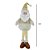PAPAI NOEL DECORATIVO EM PE DOURADO E BRANCO - 61cm - Imagem 3