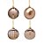 CONJ 37 BOLAS NATALINAS  EM PLASTICO BRONZE - 7,5CM - Imagem 1