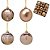 CONJ 37 BOLAS NATALINAS  EM PLASTICO BRONZE - 7,5CM - Imagem 2
