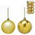 CONJ 16 BOLAS NATALINAS SORTIDAS DOURADO - 8CM - Imagem 2