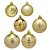 CONJ 26 BOLAS NATALINAS SORTIDAS DOURADO -6CM - Imagem 2