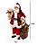 ESCULTURA PAPAI NOEL COM URSO E SACO DE PRESENTES 28CM - Imagem 3