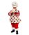 ESCULTURA PAPAI NOEL COZINHEIRO COM BOLO E AVENTAL 28CM - Imagem 1