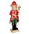 ESCULTURA NATAL CAMUNDONGO C ROUPA VERMELHA E VERDE 25CM - Imagem 1