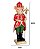 ESCULTURA NATAL CAMUNDONGO C ROUPA VERMELHA E VERDE 25CM - Imagem 3
