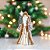 ESCULTURA PAPAI NOEL COM ARVORE E CAJADO DOURADO 42,5CM - Imagem 2