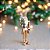 ESCULTURA QUEBRA NOZES NATAL COM ROUPA DOURADA E ARVORE 26CM - Imagem 2