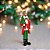 ESCULTURA QUEBRA NOZES NATAL COM ROUPA VERDE E ARVORE 26CM - Imagem 2