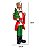 ESCULTURA QUEBRA NOZES NATAL COM ROUPA VERDE E ARVORE 26CM - Imagem 3