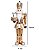 ESCULTURA QUEBRA NOZES NATAL ROUPA DOURADA E PRESENTES 26CM - Imagem 3