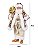 PAPAI NOEL C/ ROUPA BRANCO E SACO DE PRESENTES PLASTICO 28CM - Imagem 3