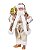 PAPAI NOEL C/ ROUPA BRANCO E SACO DE PRESENTES PLASTICO 28CM - Imagem 1