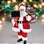 PAPAI NOEL C/PLACA DE LOUSA E SACO DE PRESENTE PLASTICO 28CM - Imagem 2