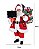 PAPAI NOEL C/PLACA DE LOUSA E SACO DE PRESENTE PLASTICO 28CM - Imagem 3