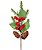 PICK NATALINO COM BERRIRES VERMELHAS E PINHAS 36CM - Imagem 1